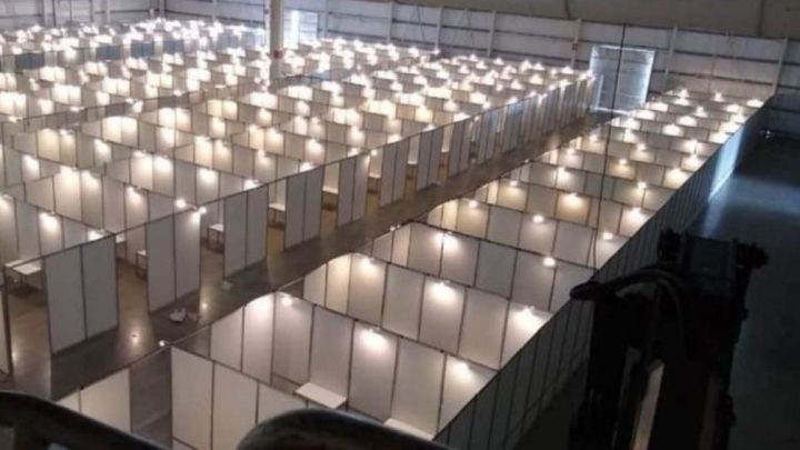 El Ejercito montó en dos días el hospital en Tecnopolis