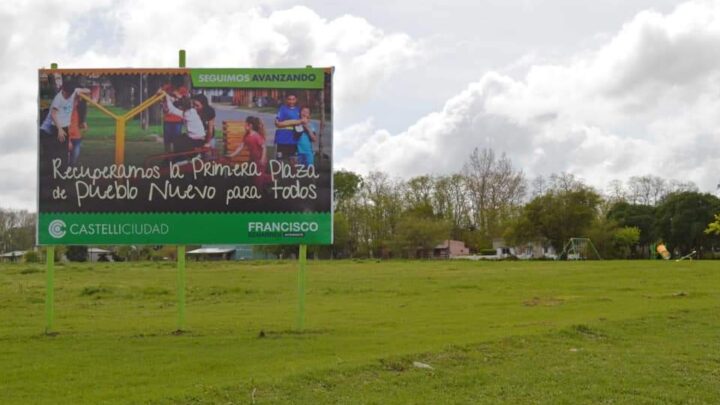 CASTELLI: El domingo quedará inaugurada La Plaza de Pueblo Nuevo y se pondrá en marcha un playón deportivo