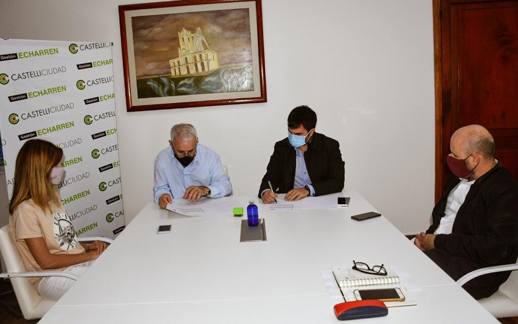 CASTELLI: Con la mira en los recursos hidricos y obras, Echarren firmó convenio con la Provincia CASTELLI: Con la mira en los recursos hidricos y obras, Echarren firmó convenio con la Provincia