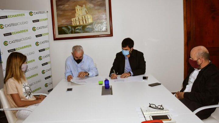 CASTELLI: Con la mira en los recursos hidricos y obras, Echarren firmó convenio con la Provincia