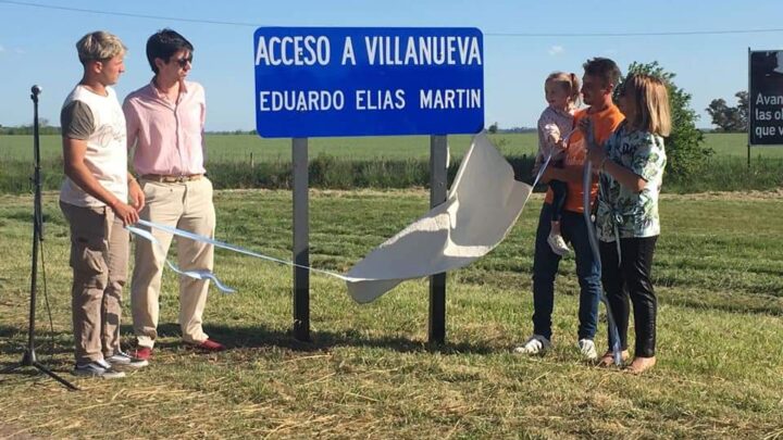 VILLANUEVA SUMA OBRAS DE PAVIMENTO URBANO Y NOMBRA “EDUARDO ELÍAS MARTÍN’ A SU ACCESO