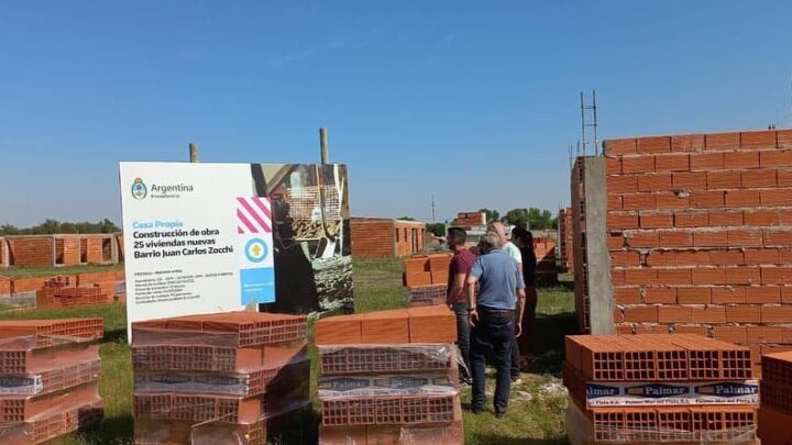 CASTELLI: Avanzan las 56 viviendas del barrio Juan Carlos Zocchi