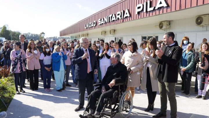 Alberto Fernandez inauguró obras en PILA y fue la primera visita de un Presidente a ese distrito