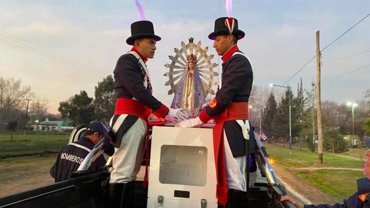 La imagen de la Virgen de Luján que estuvo en Malvinas visitó la región