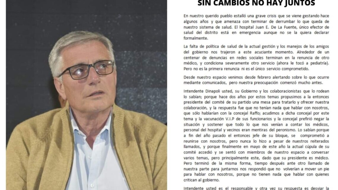 GRAL BELGRANO: Duro comunicado del PRO contra la política de salud de Dinapoli GRAL BELGRANO: Duro comunicado del PRO contra la política de salud de Dinapoli