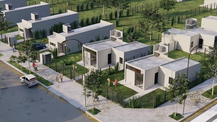CASTELLI: El Intendente Echarren anunció la adjudicación de obra para la construcción de 84 nuevas viviendas