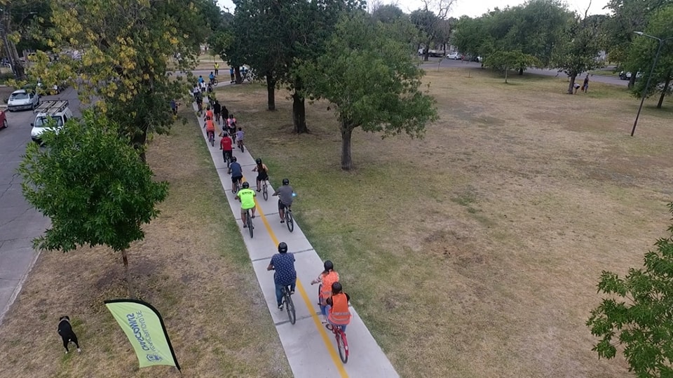 Inauguran en Chascomús red de vías seguras para ciclistas y peatones