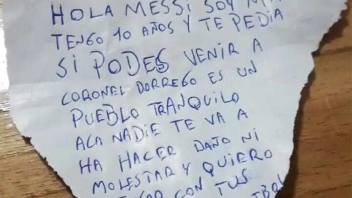 Un niño bonaerense invitó a Messi a vivir a su pueblo: “Acá nadie te va a hacer daño”