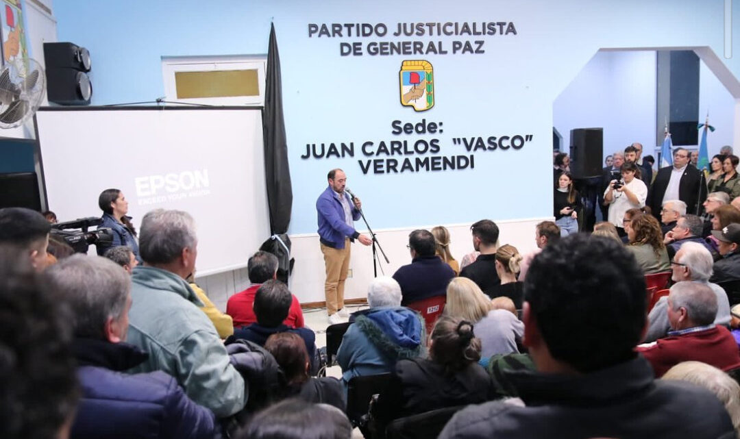 Emotivo homenaje del Partido Justicialista de General Paz al “Vasco” Veramendi Emotivo homenaje del Partido Justicialista de General Paz al “Vasco” Veramendi
