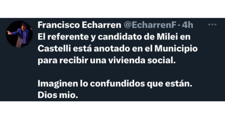 CASTELLI: el candidato de Milei se anotó en un plan de viviendas sociales