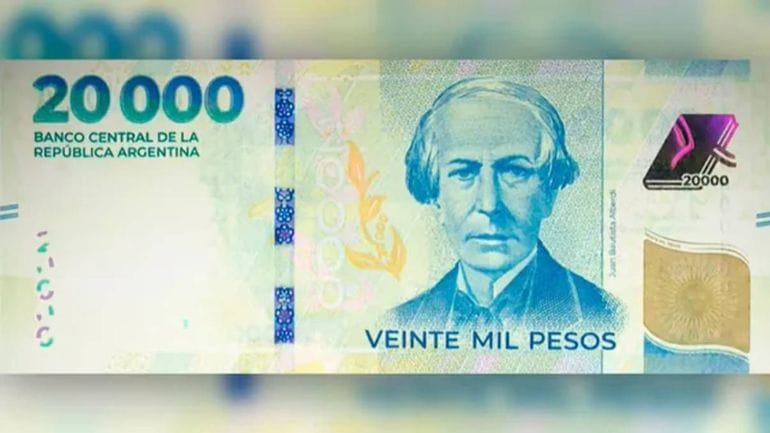 El Banco Central puso a circular el billete de $20.000