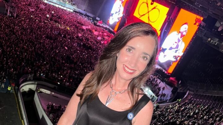Victoria Villarruel disfrutó del tercer show de Los Piojos en La Plata