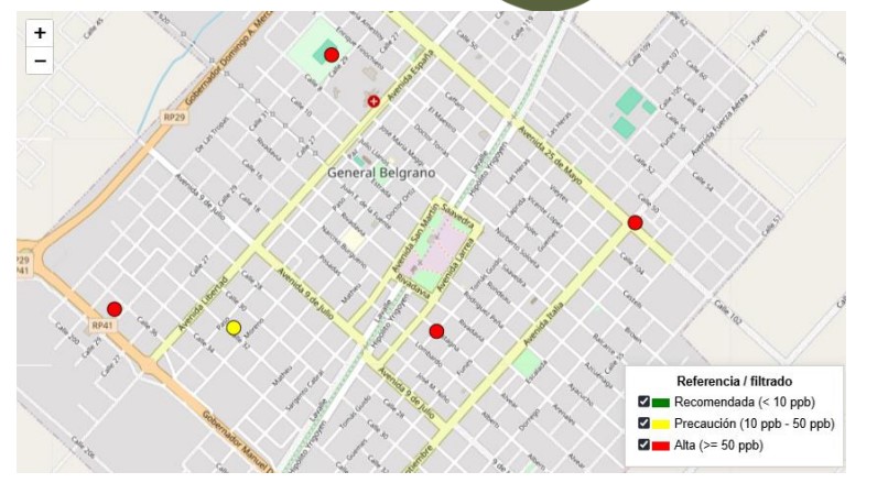 GRAL BELGRANO: Estudios revelan la presencia de arsénico en el agua
