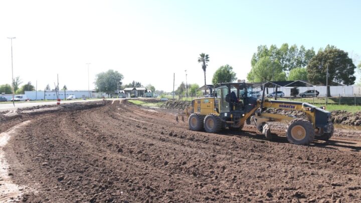 Avanza la construcción de la nueva rotonda en el acceso a Ranchos
