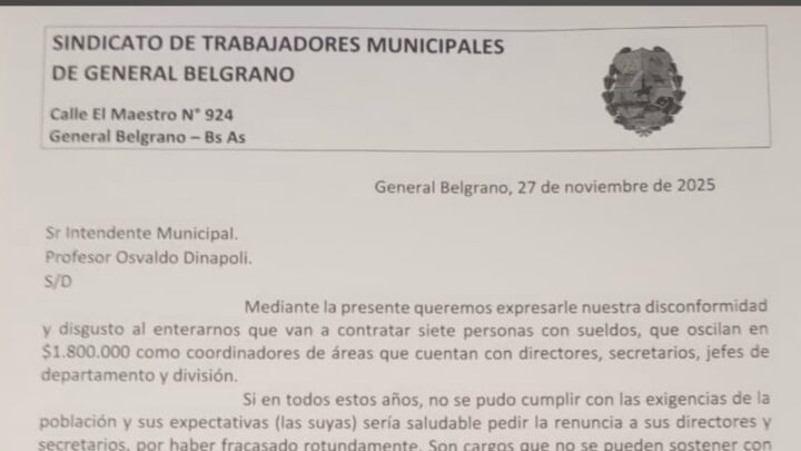 Belgrano: Cruce gremial por designaciones y una frase que marcó el clima: “No se puede coordinar la inoperancia”