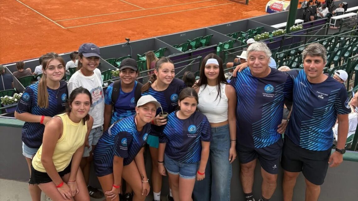 PILA: La Escuela Municipal de Tenis vivió una jornada inolvidable en el Argentina Open