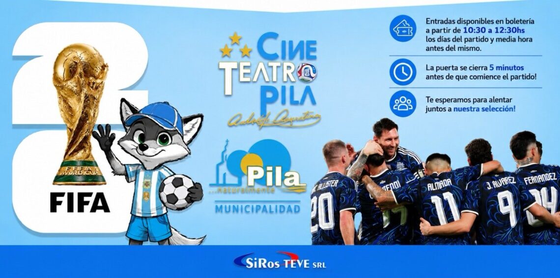 Pila proyecta el debut de Argentina en la pantalla grande del Cine Teatro