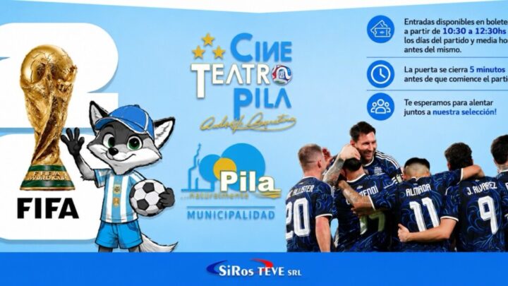 Pila proyecta el debut de Argentina en la pantalla grande del Cine Teatro