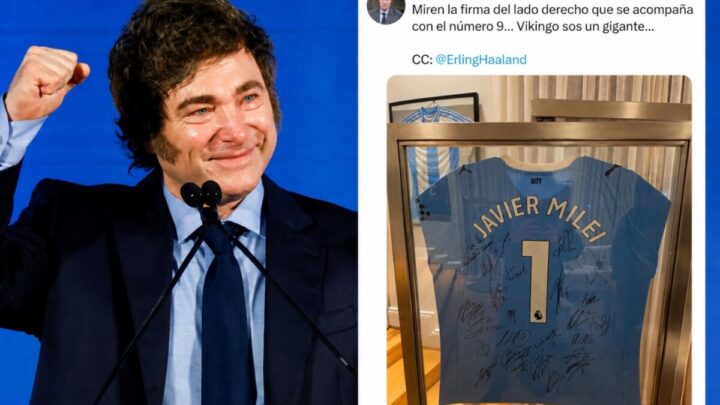 Milei celebró la victoria de Noruega sobre Brasil con un mensaje dedicado a Haaland