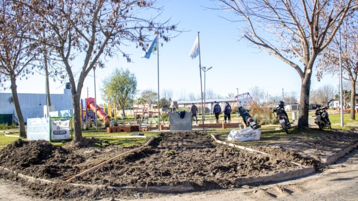 El municipio avanza con la puesta en valor de la plaza Martín Fierro